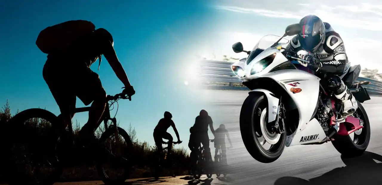 Bicycle and Motorcycle